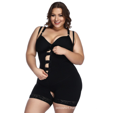 Plus Size Black Flat Tummy High Compression Full Body Shapewear